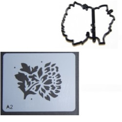Krysantemum, stencil o utstickare